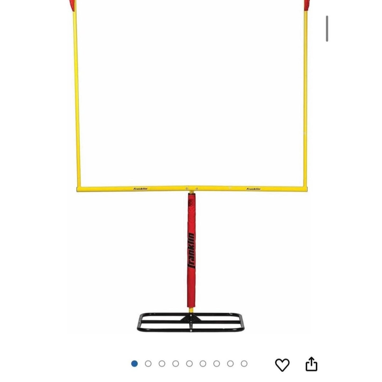 Franklin Sports Authentic Steel Football Goal Post 8.5' x 5.5'