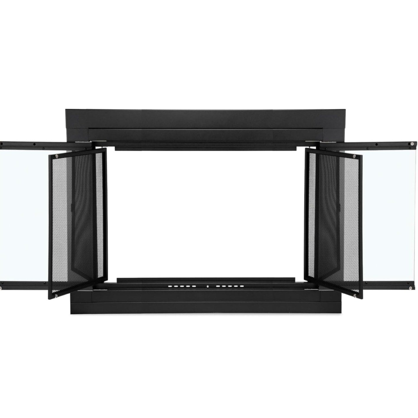 Stanbroil Fireplace Glass Cabinet-Style Door, Black Finish, Large, Decorative Fireplace Screen Door for Fireplace Accessories