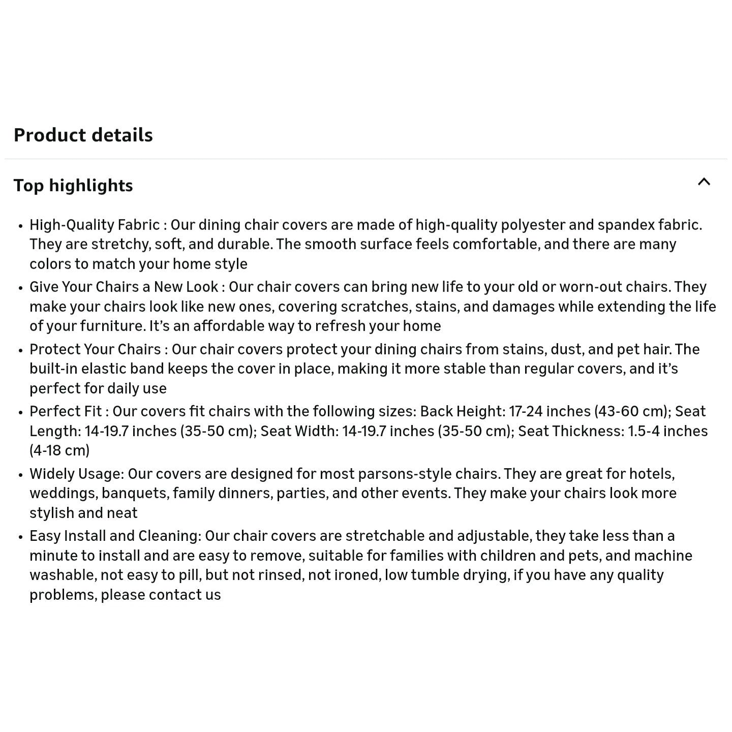 Chair Covers, Stretch Jacquard Dining Room Chair Covers Set of 6,