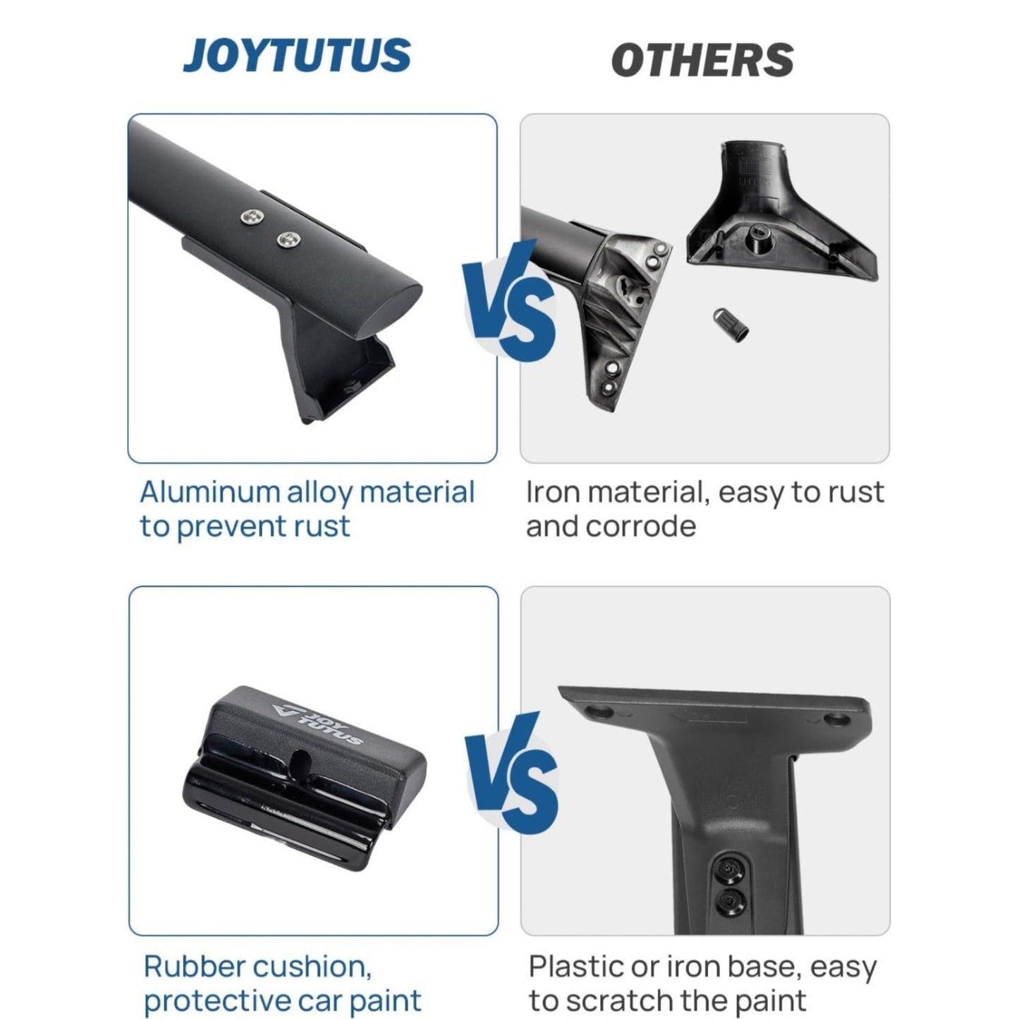 Roof Rack Cross Bars Compatible with 2007-2024 Wrangler JK JL & Gladiator JT (Only for Hard Top)