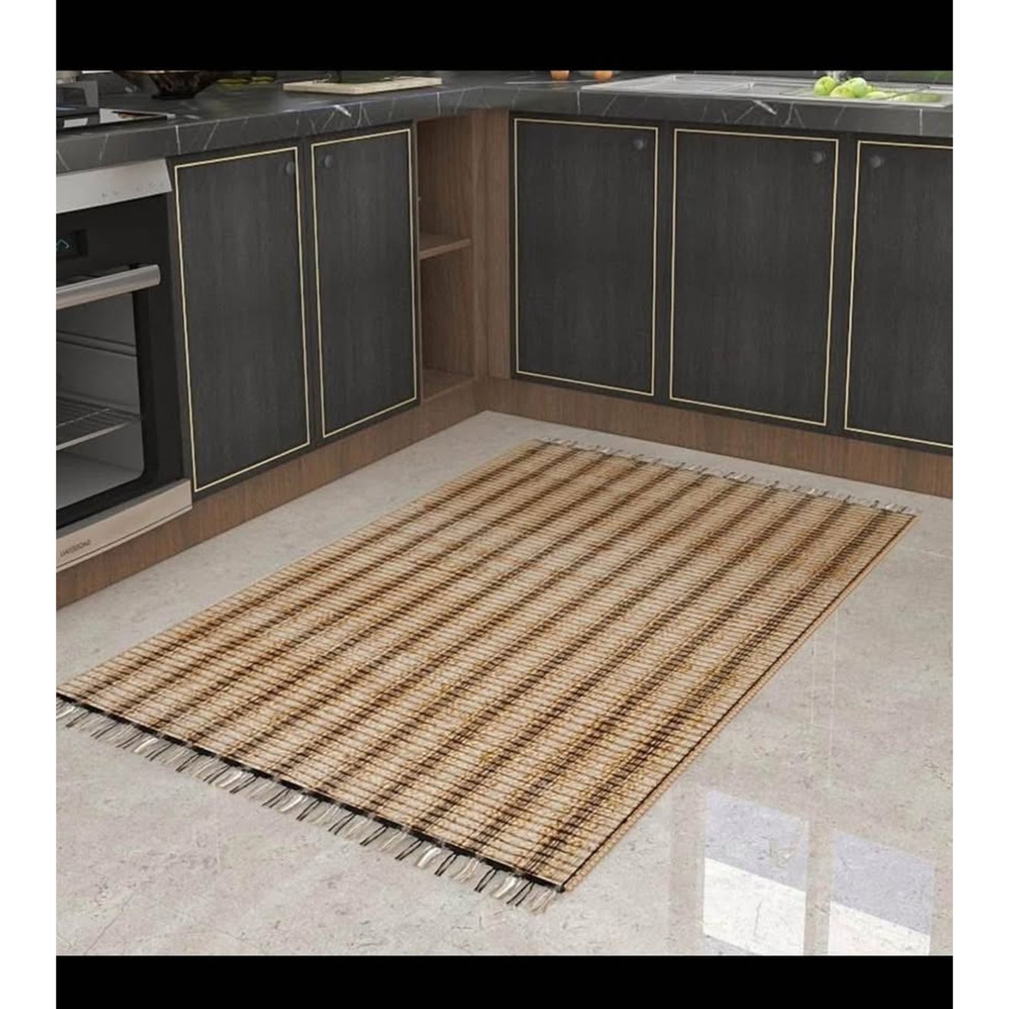 Jute Rug 6x9 Ft, Hand Woven Rug, Tightly Woven Jute Area Rug for Living Room, Bedroom, Kitchen, Dini