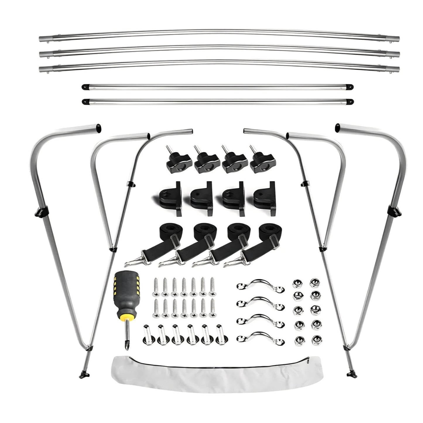 Leader Accessories 10 Colors 3 Bow 4 Bow Bimini Top Cover for Boat Includes 4 Straps 2 Rear Support