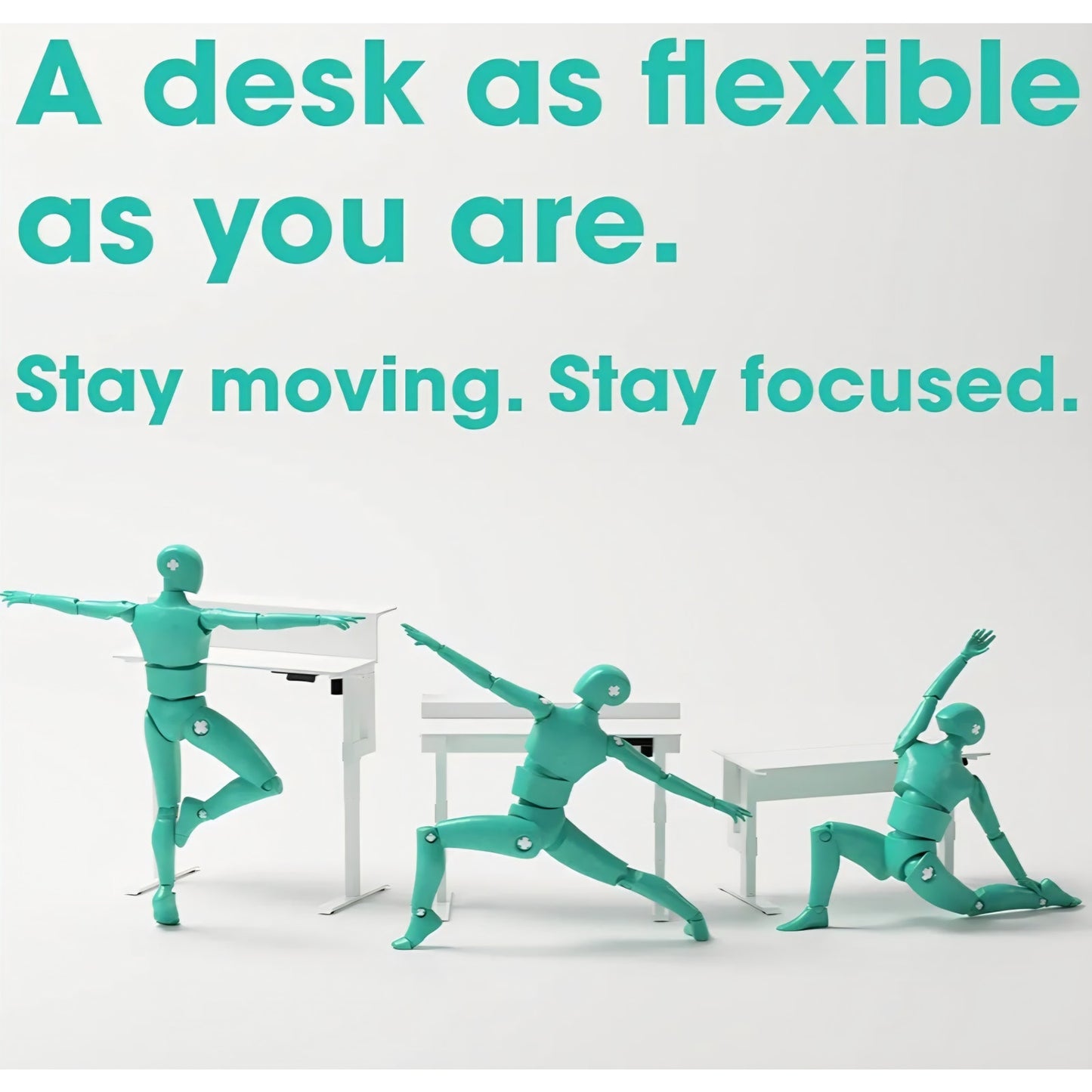 Roam & Remain Dual Lift Adjustable Height Electric Standing Desk— Adjust Both Monitor and Desk Heig