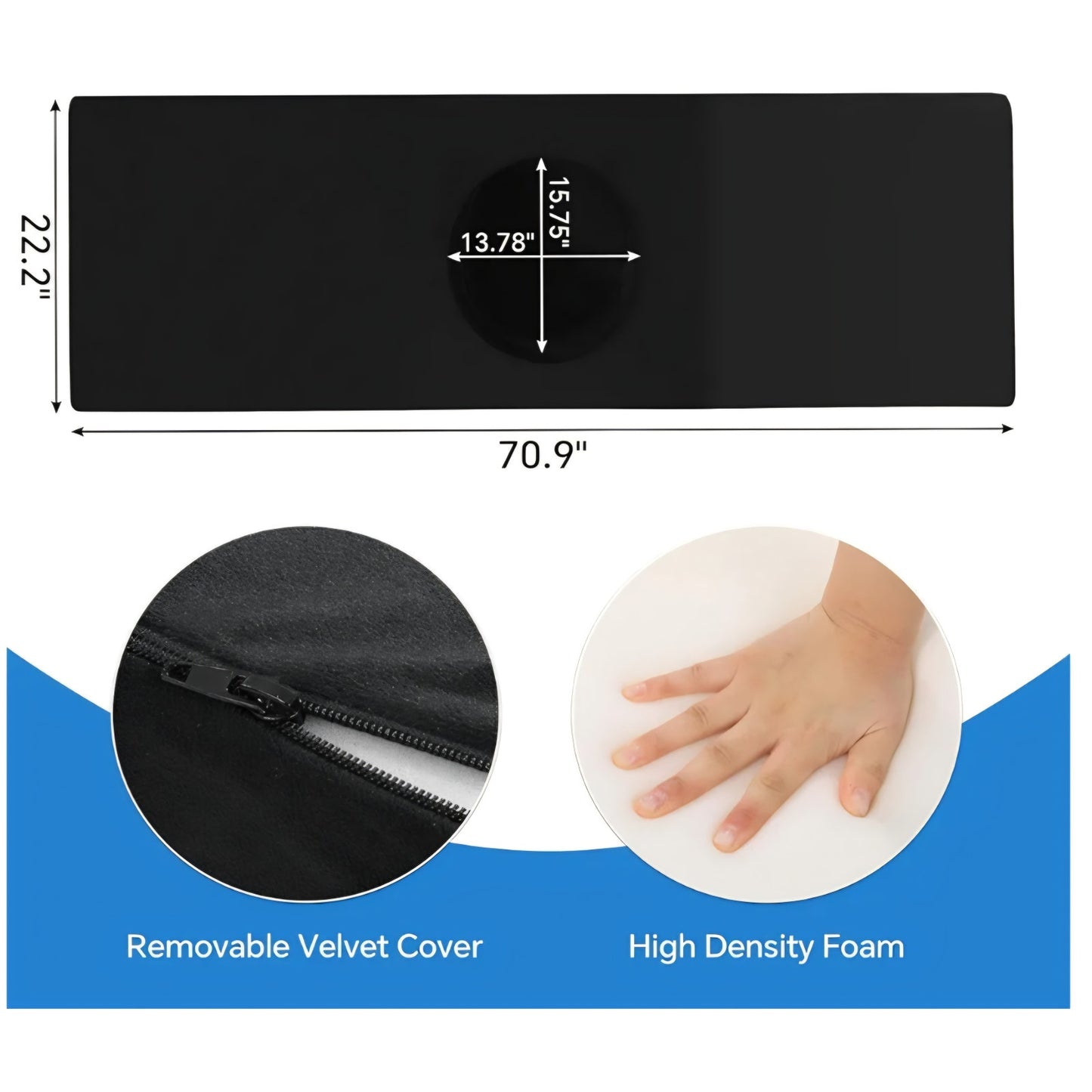 HOMBYS BBL Bed After Surgery for Sleeping with Hole,High Density Foam BBL Mattress with Hole