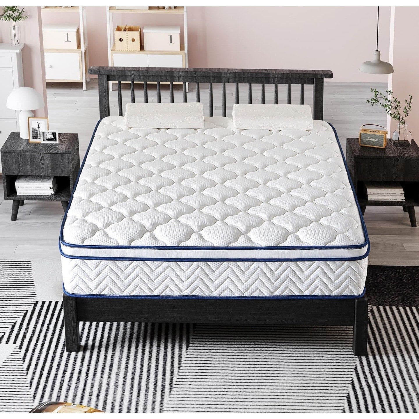 12 Inch King Hybrid Mattress in a Box - Individually Wrapped Coils & Gel Memory Foam