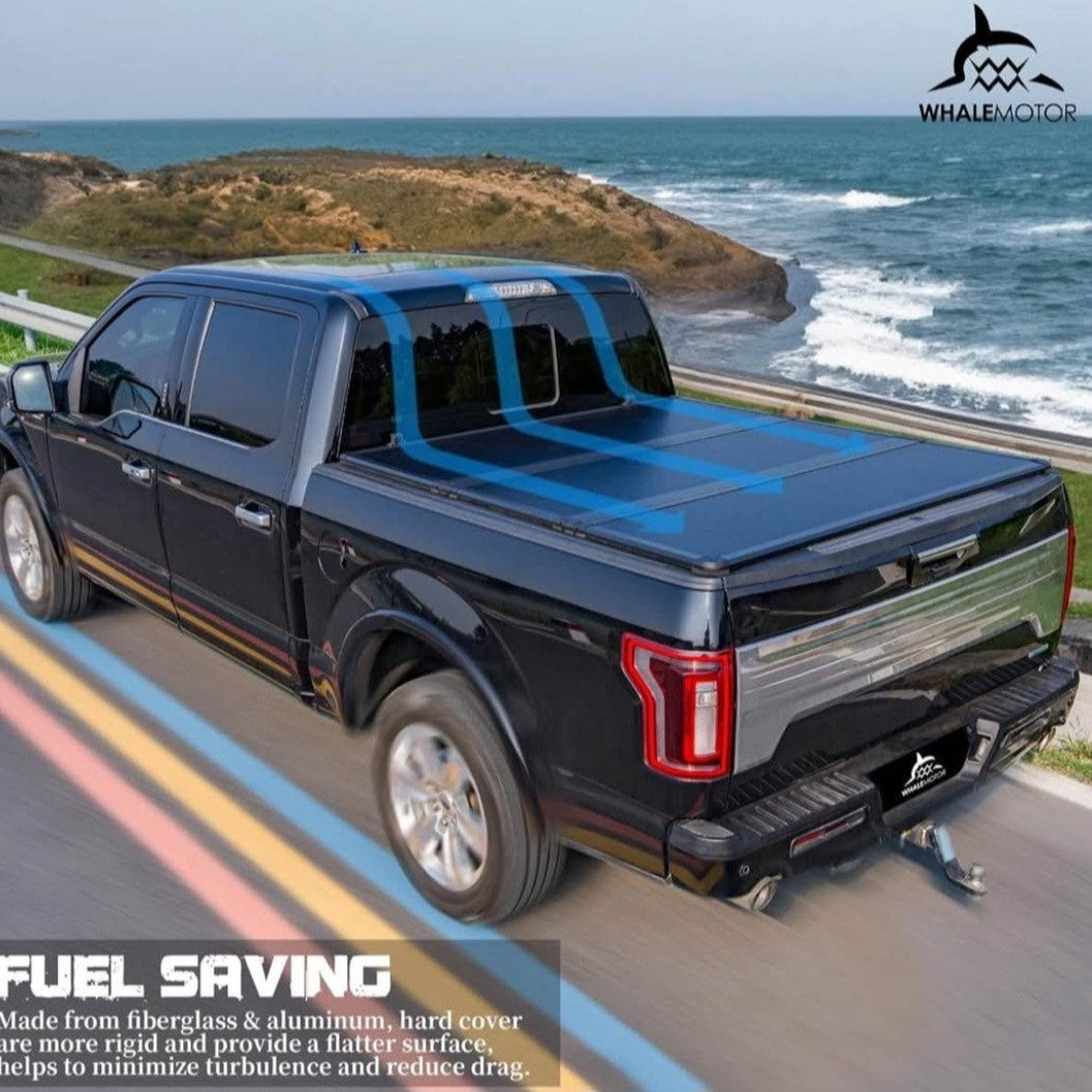 Hard Folding Truck Bed Tonneau Cover Compatible with Chevy Colorado & GMC Canyon