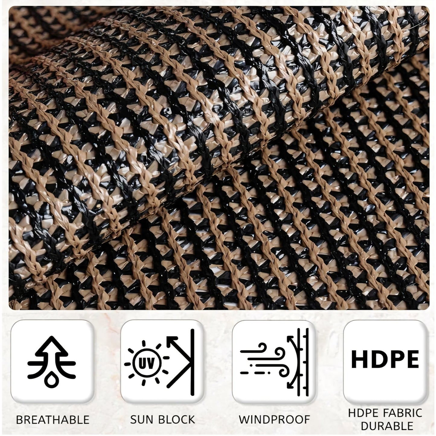 HENG FENG Outdoor Roller Shade for Patio 8'(W) x6'(H) Shades Roll up Outdoor Blinds Cordless Privac