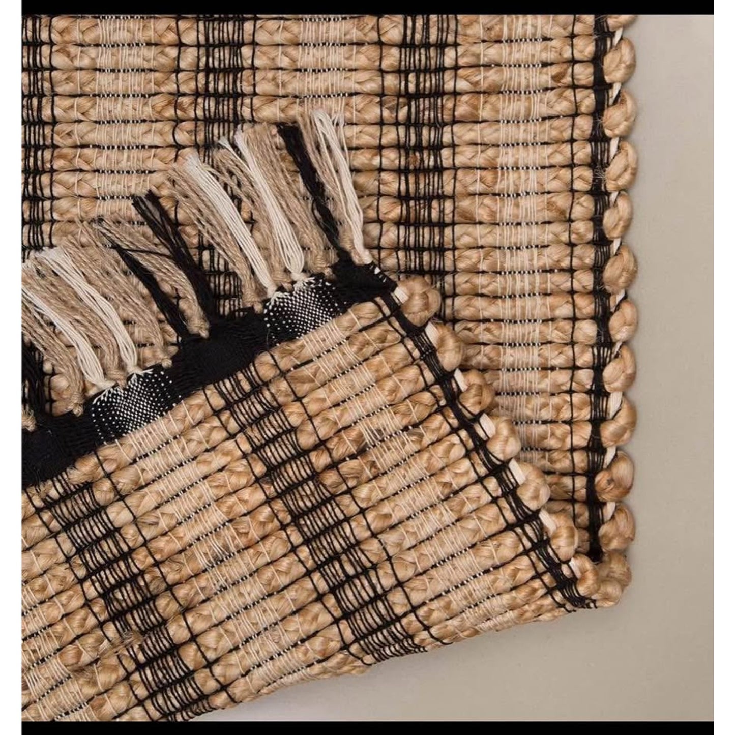 Jute Rug 6x9 Ft, Hand Woven Rug, Tightly Woven Jute Area Rug for Living Room, Bedroom, Kitchen, Dini
