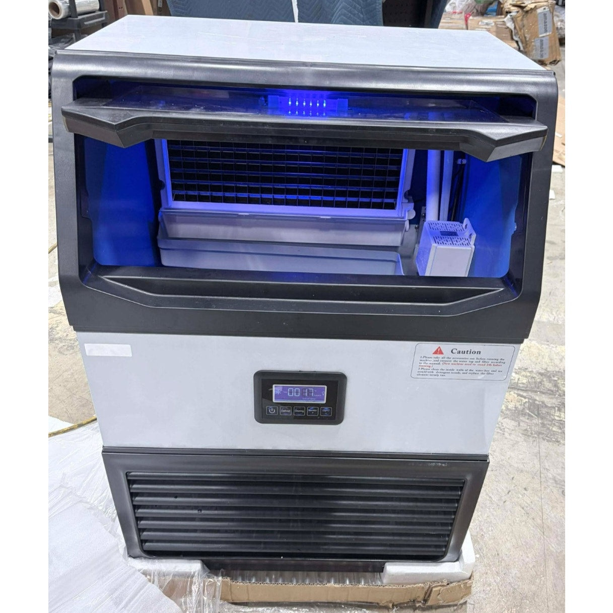 Commercial Ice Maker Machine 450LBS/24H with 77LBS Large Ice Storage Bin, 144Pcs Clear Ice Cubes