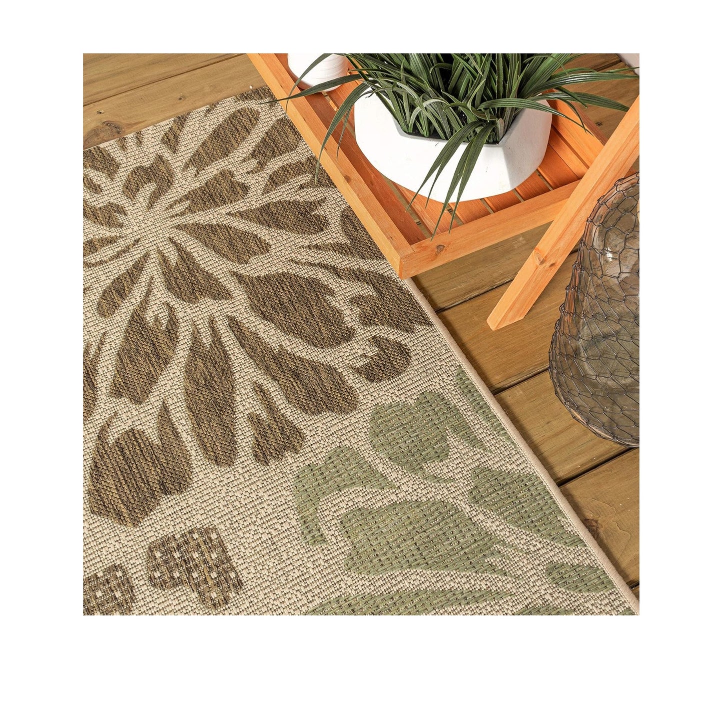 JONATHAN Y SMB110A-8 Zinnia Modern Floral Textured Weave Indoor Outdoor Area-Rug