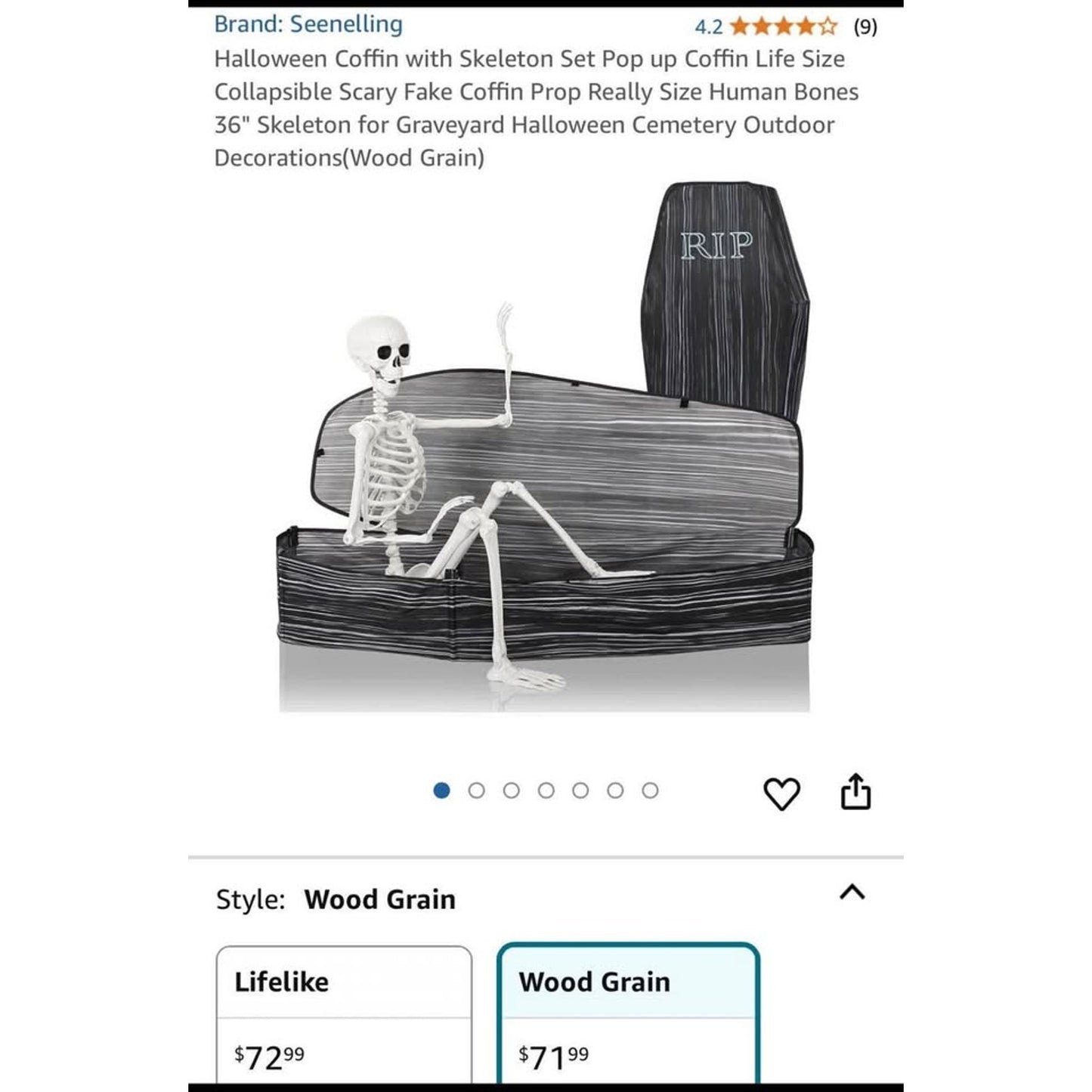 Halloween Coffin with Skeleton Set Pop up Coffin Life Size Collapsible Scary Fake Coffin Prop Really