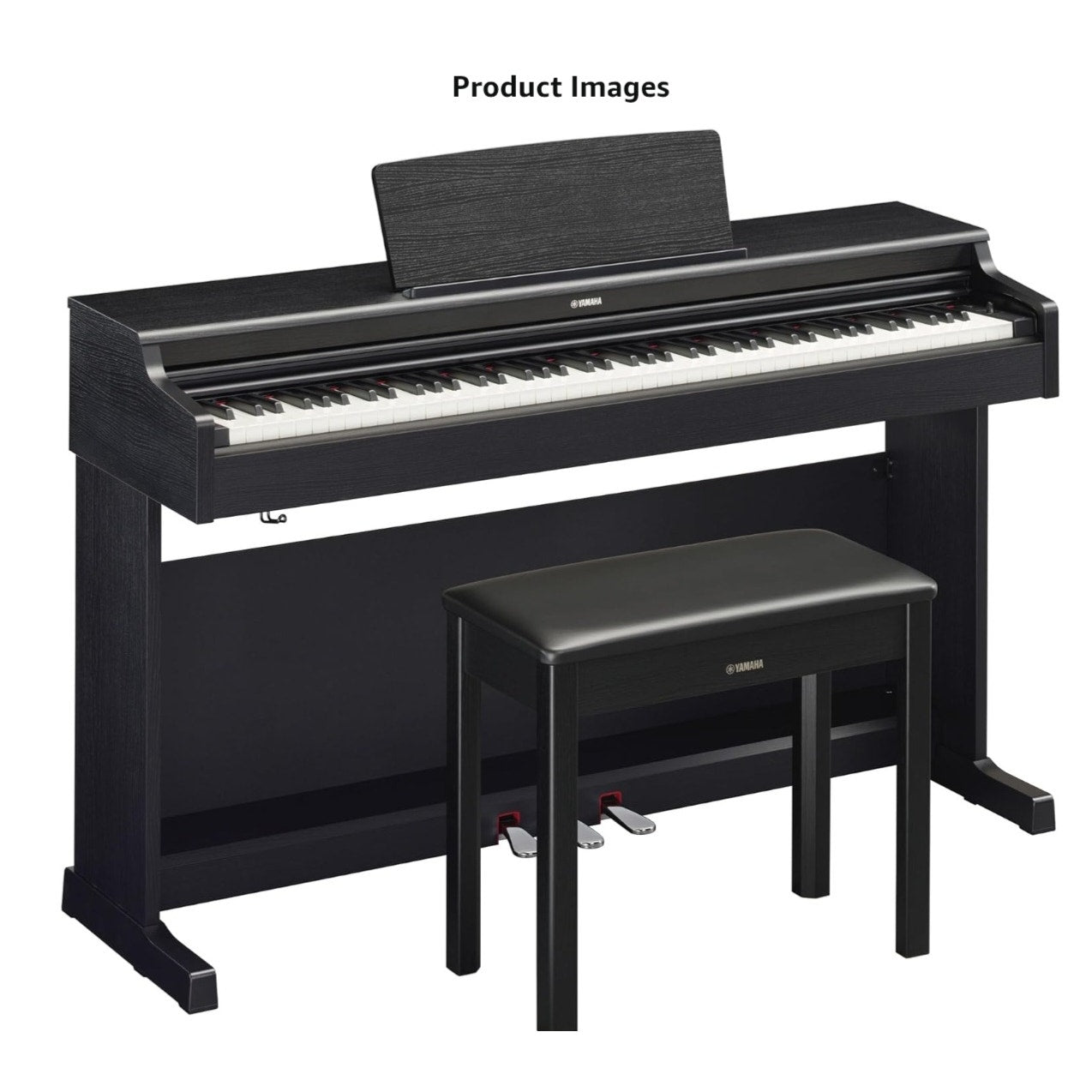 Yamaha Arius, Console Digital Weighted 88-Key Graded Hammer 3 Action, CFX Concert Grand Piano Sound, Includes Bench, Black (YDP165B)