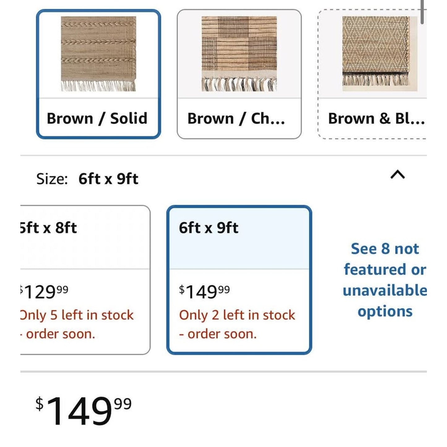 6x9 Ft Jute Natural Area Rug, Hand Woven Rug for Living Rooms, Kitchen, Bedroom & Dinings Premium Qu
