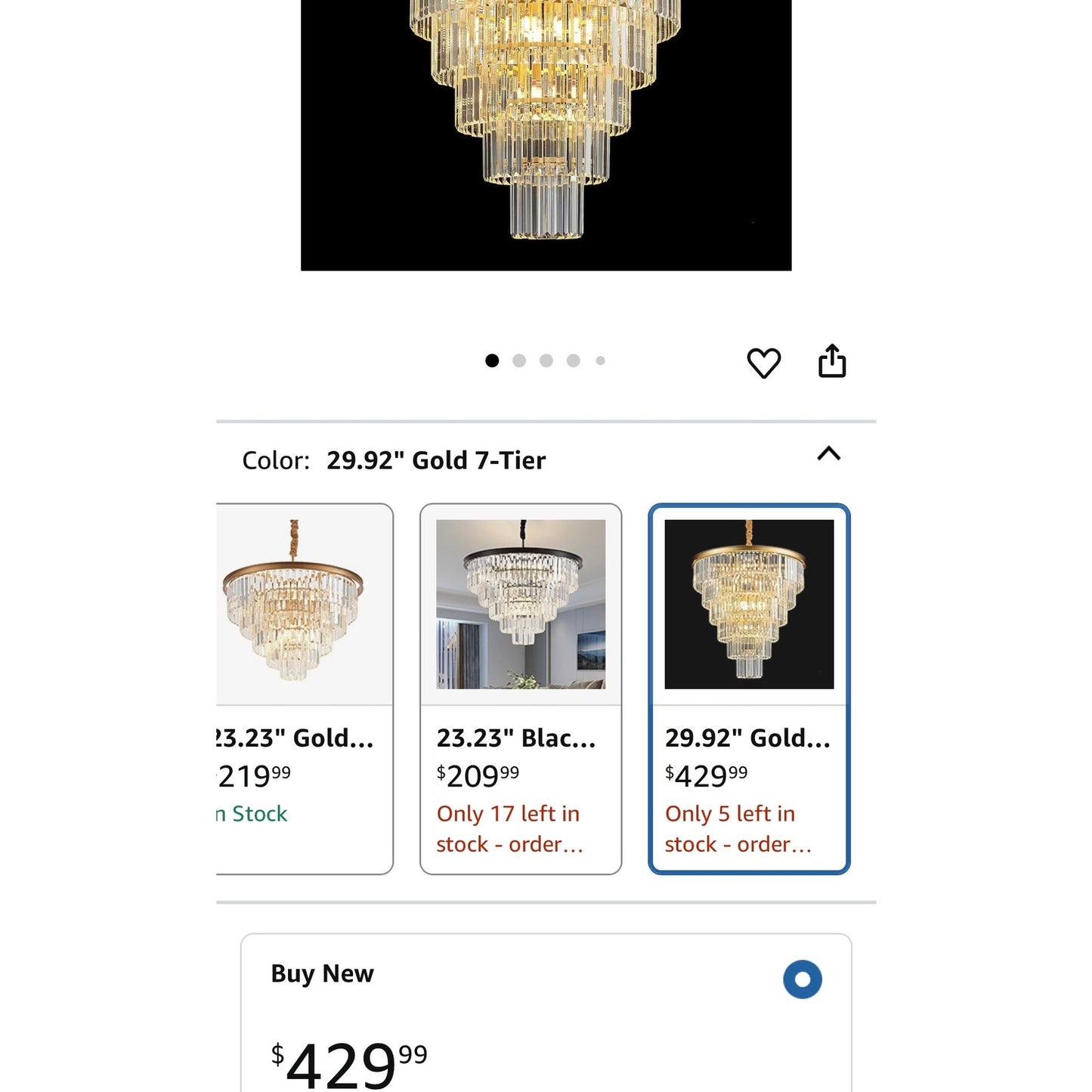 Black Crystal chandelier 7- tier Luxury K9 crystal chandeliers