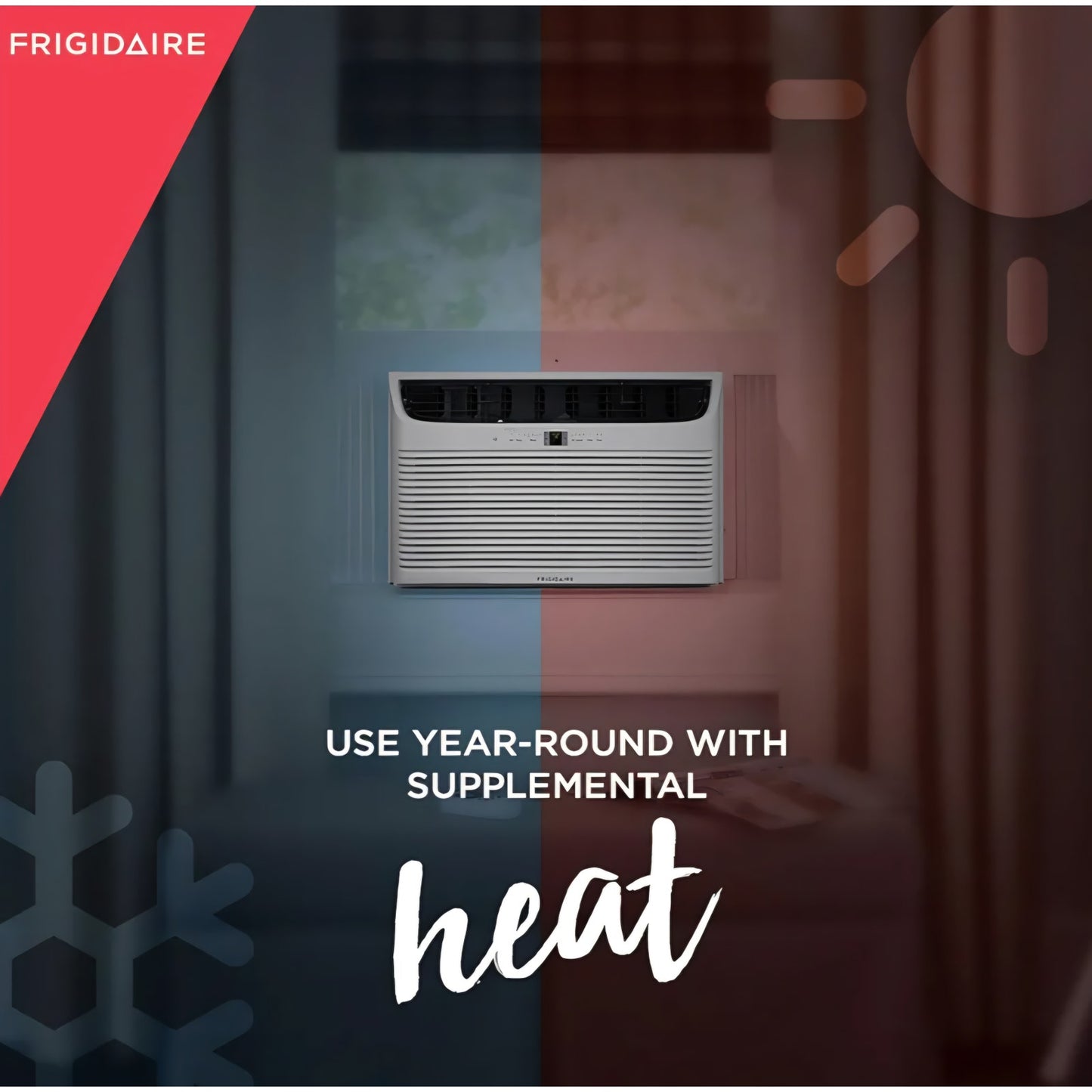 Frigidaire 23,000 BTU Window Air Conditioner with Supplemental Heat, Dehumidifier, and Remote,