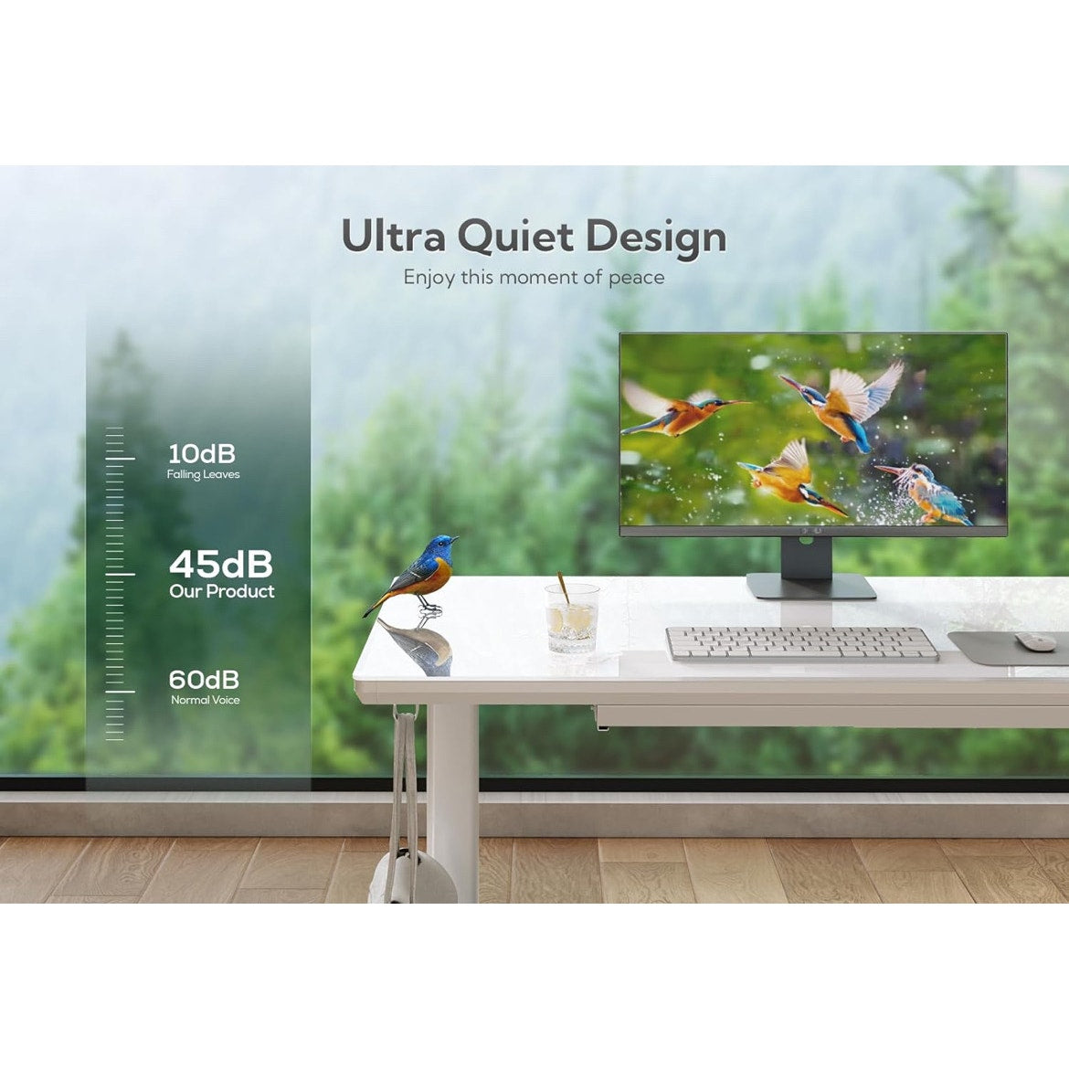 Electric charging glass desk