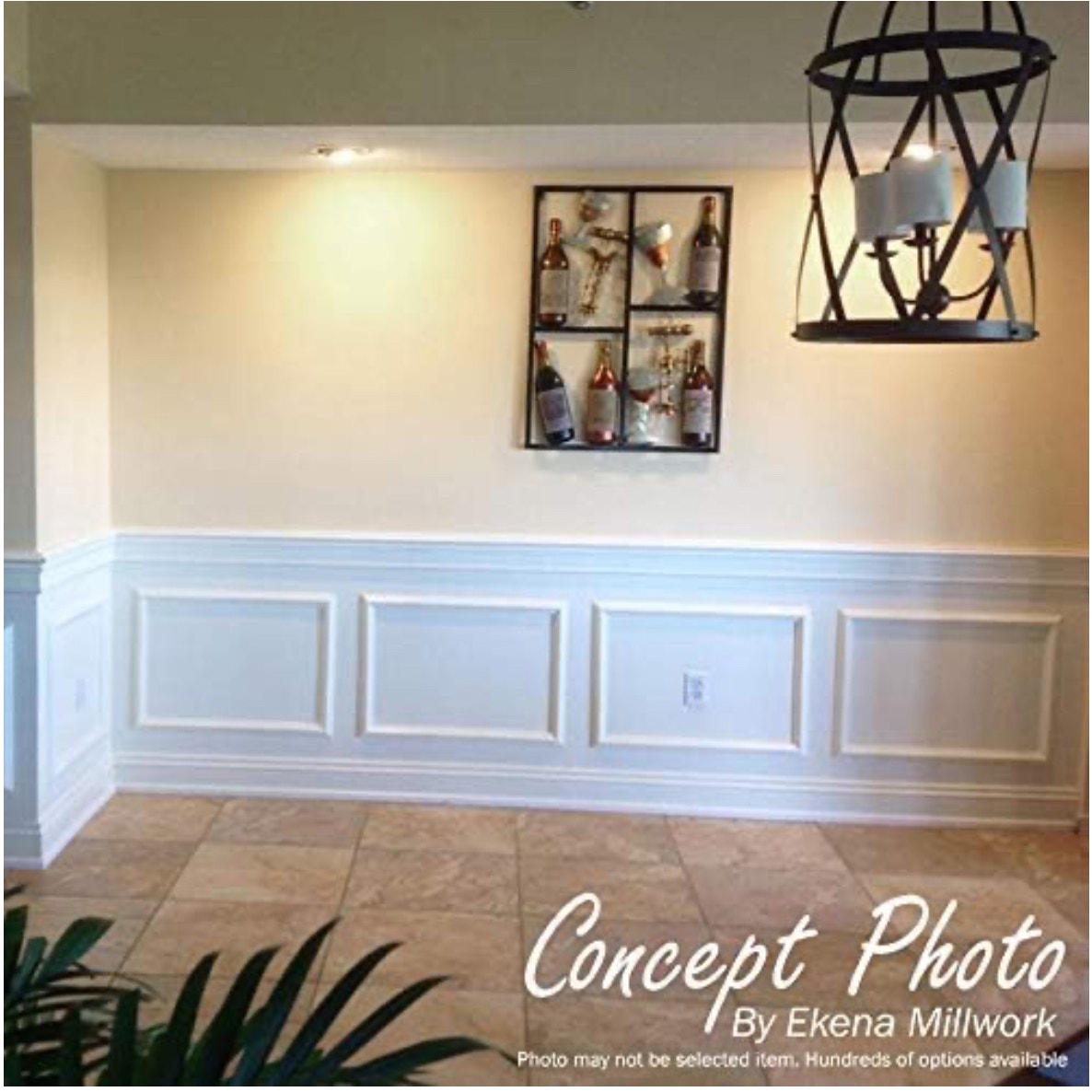 Ekena Millwork 3 7/8"H x 1/2"P x 94 1/2"L Ashford Baseboard Moulding