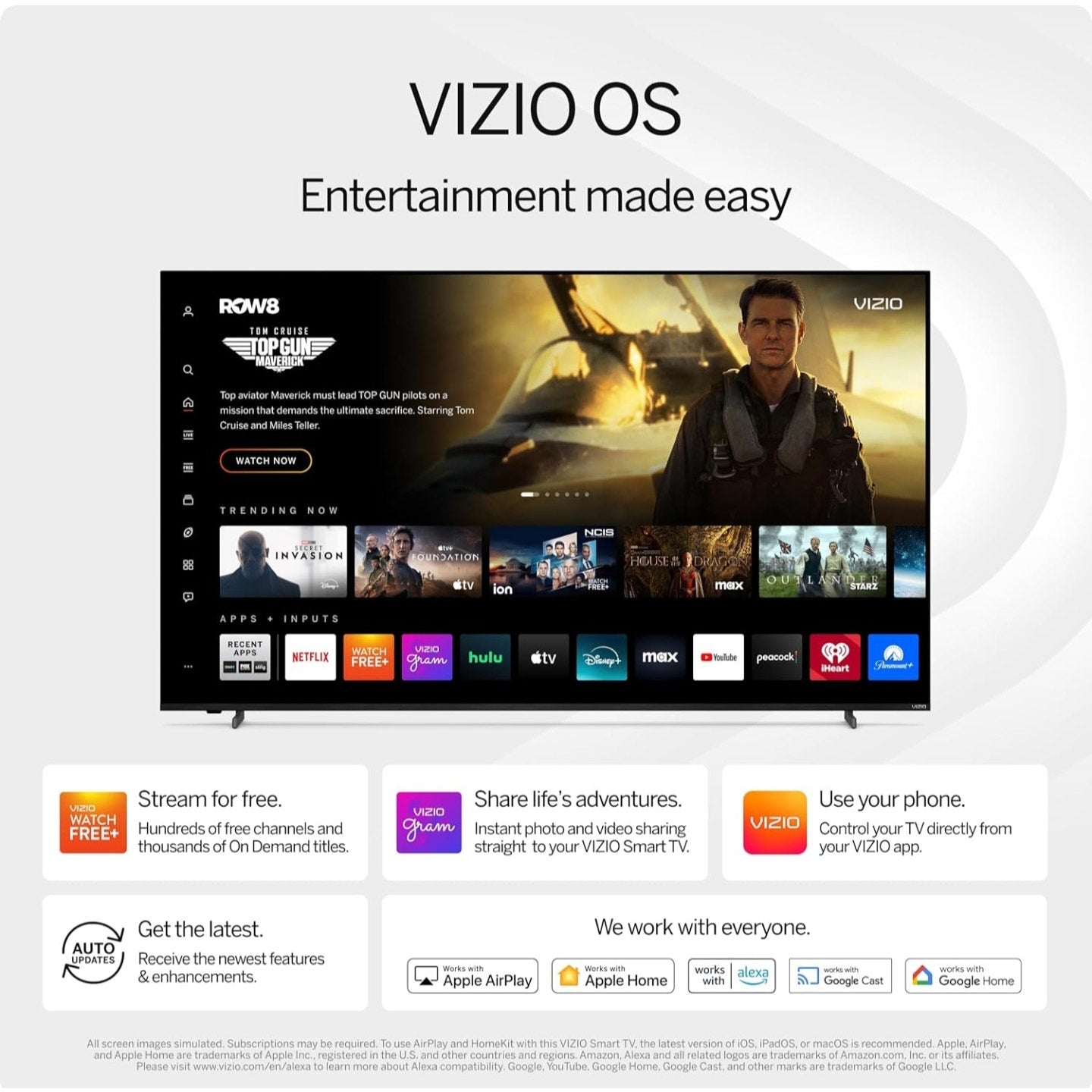 VIZIO 40-inch Full HD 1080p Smart TV with DTS Virtual: X, Alexa Compatibility, Google Cast Built-in, Bluetooth Headphone Capable, (VFD40M-08 New)