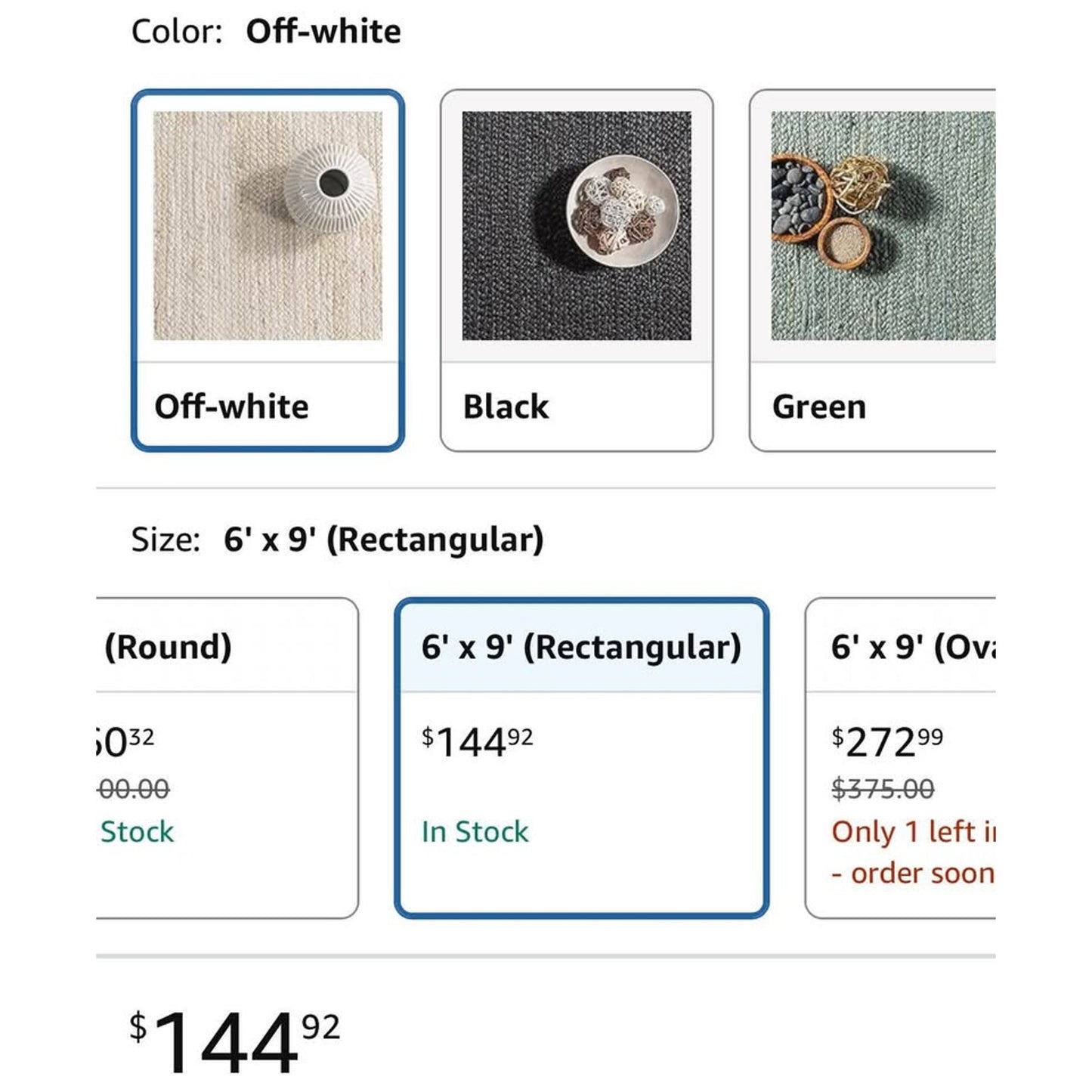 nuLOOM 6x9 Rigo Jute Hand Woven Area Rug, Off White, Solid Farmhouse Design, Natural Fiber, For Bedr