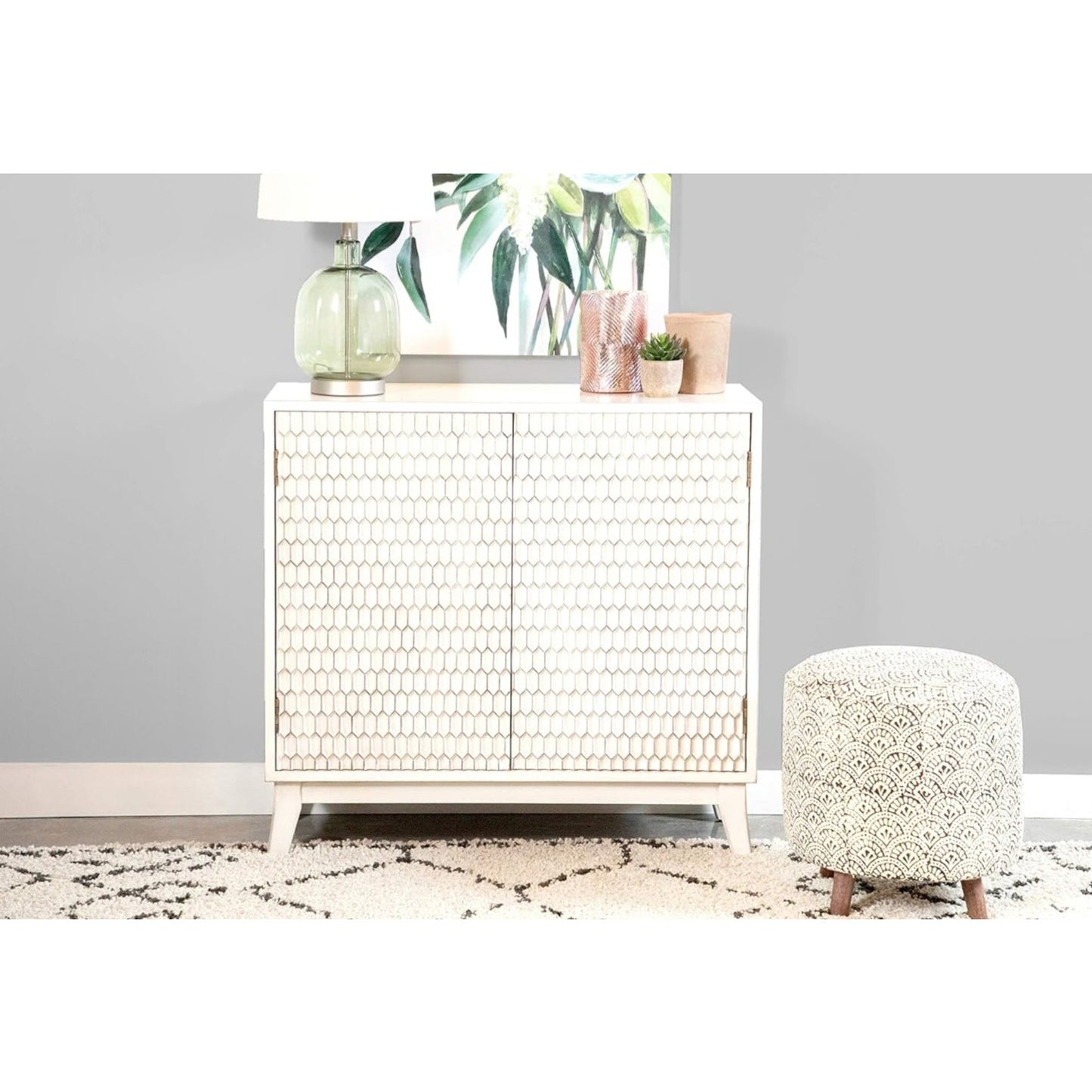 Coaster Home Furnishings - Gambon - Wood - 2-Door Accent Storage Cabinet with Honeycomb-