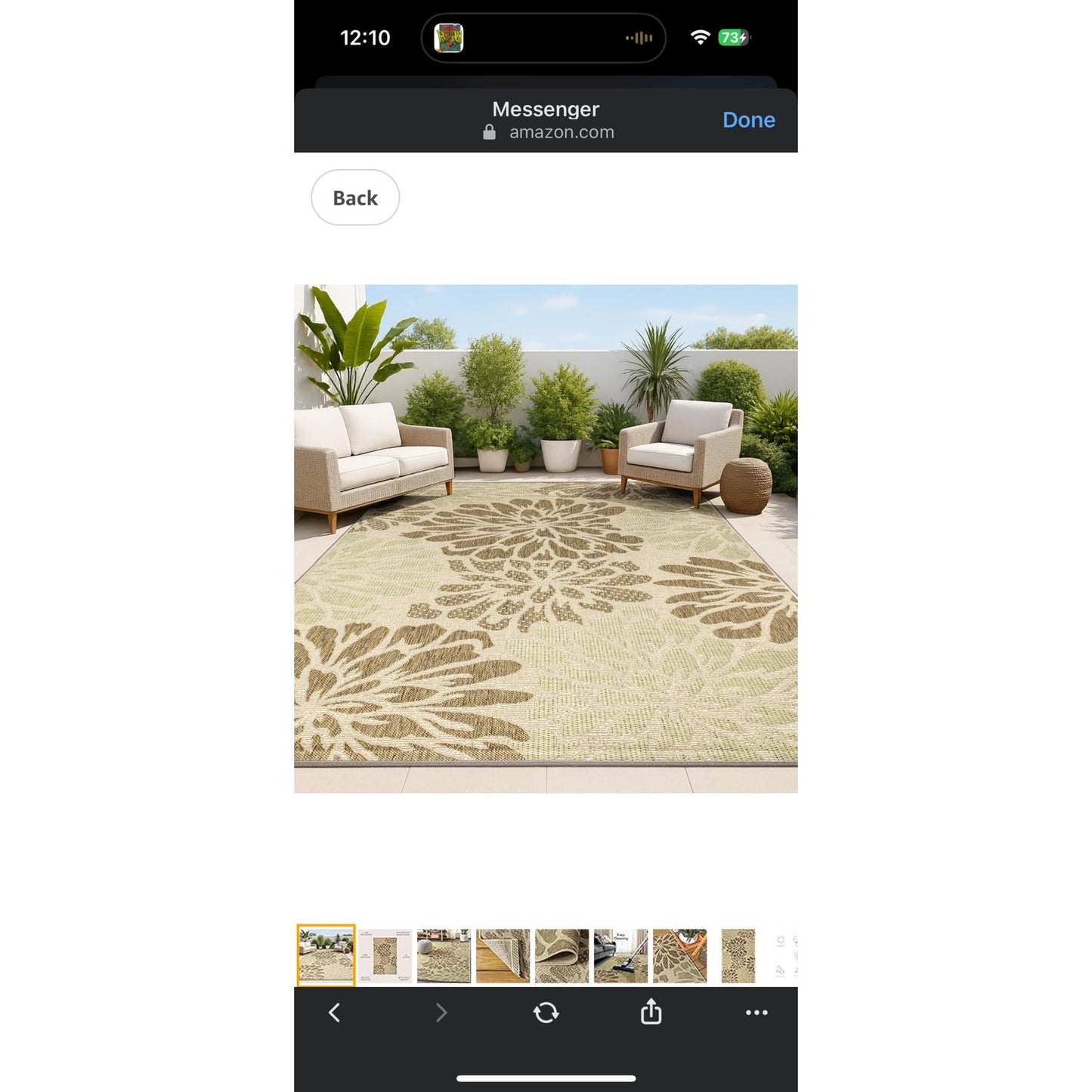 JONATHAN Y SMB110A-8 Zinnia Modern Floral Textured Weave Indoor Outdoor Area-Rug