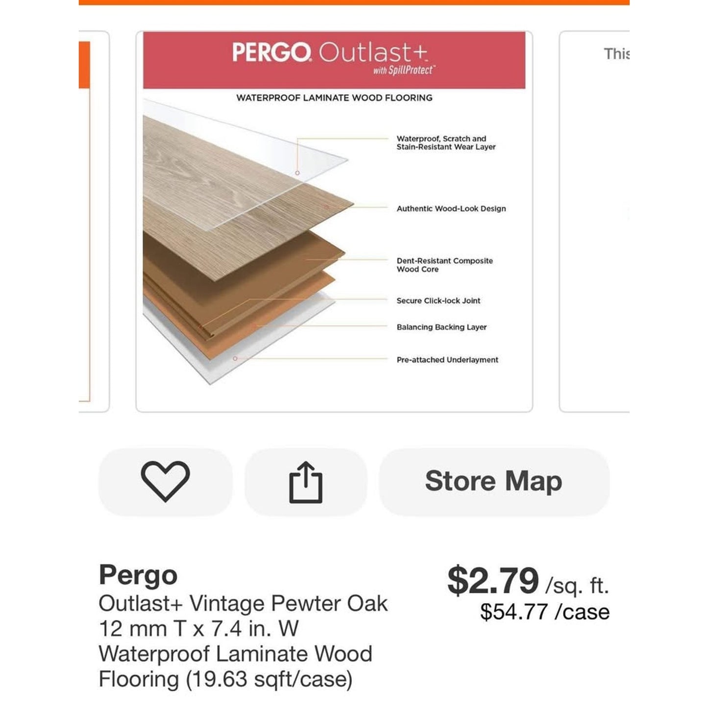 Outlast+ Vintage Pewter Oak 12 mm Tx7.4 in. W waterproof Laminate wood flooring