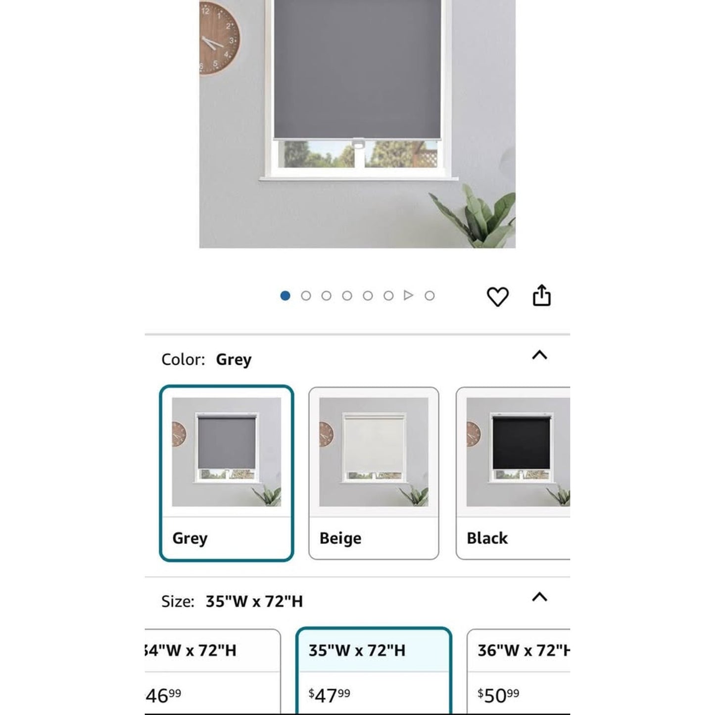 Blackout Roller Shades Blinds Cordless for Windows Pull Down Room Darkening Door Blinds with Thermal