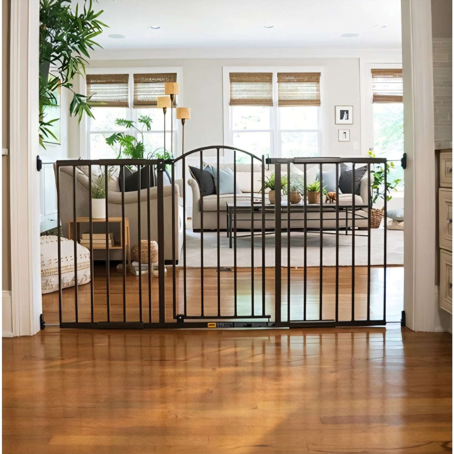 Ingenuity Decorative Extra Wide Baby Gate & Dog Gate, 44"-72" Wide, 36" Tall, Hardware or Pressure