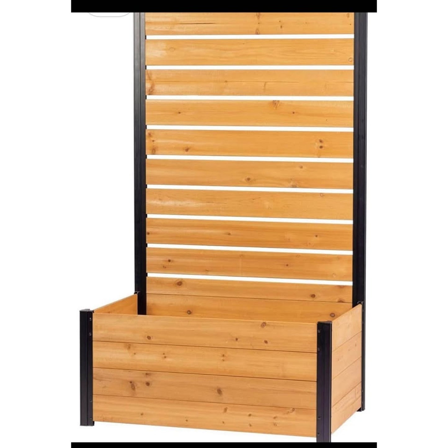 6ft H x 3.3ft W x 2.1ft L (1 Screen w/Planter) Freestanding Enclo Concord Cedar Wood Privacy Fence S