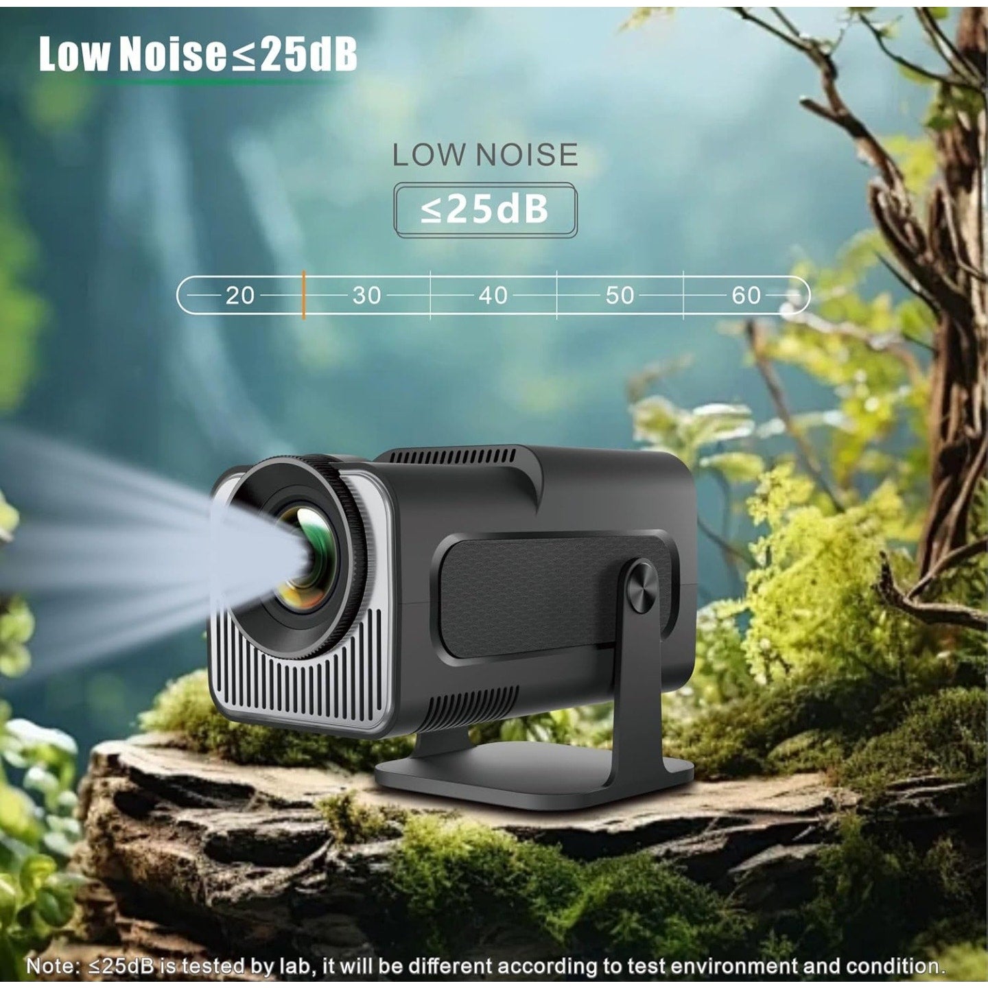 Portable Projector, HY320 Mini Projector with WiFi and Bluetooth, Support 4K 1080P with Dual-Band