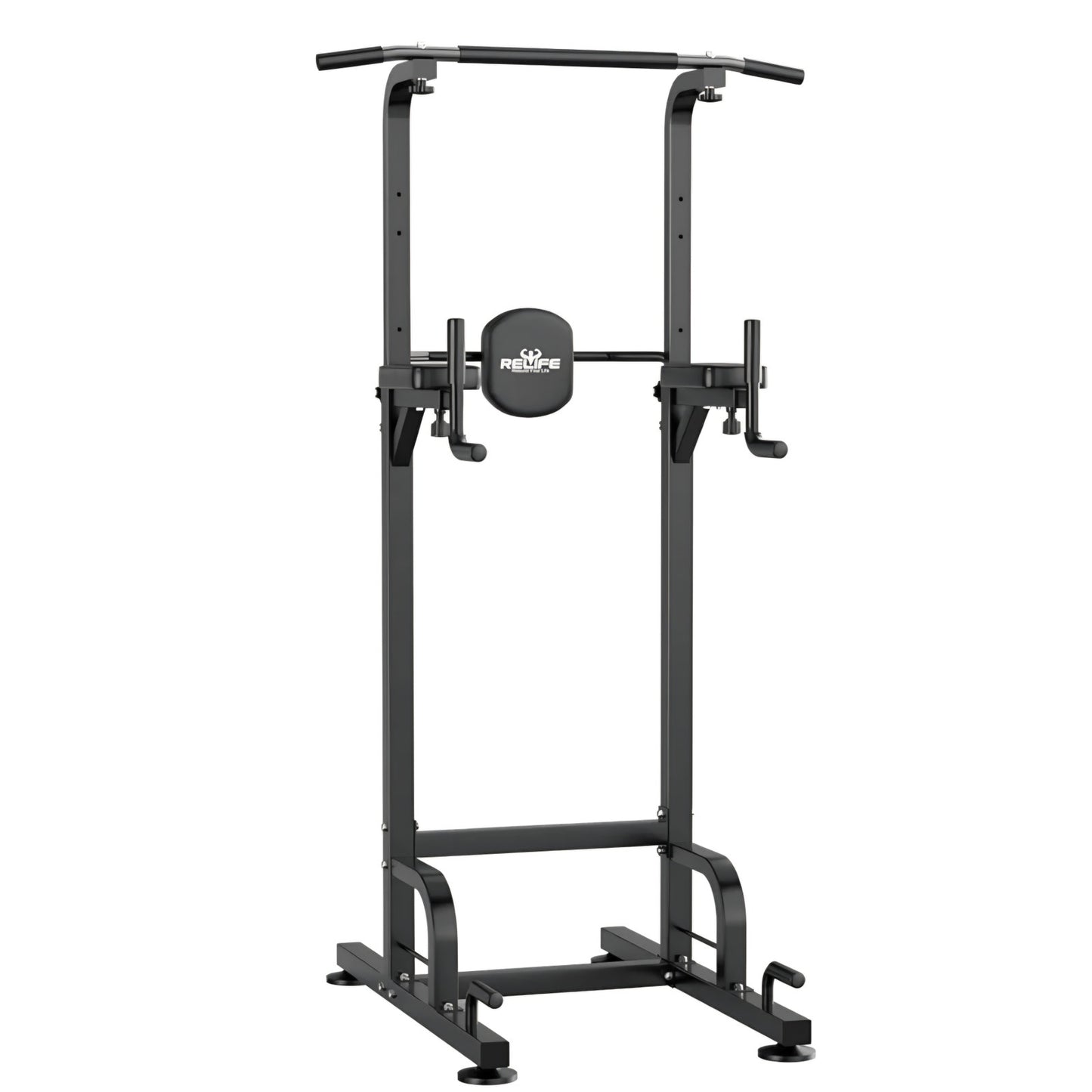 RELIFE REBUILD YOUR LIFE Power Tower Pull Up Bar Station Workout Dip Station for Home Gym Strengt