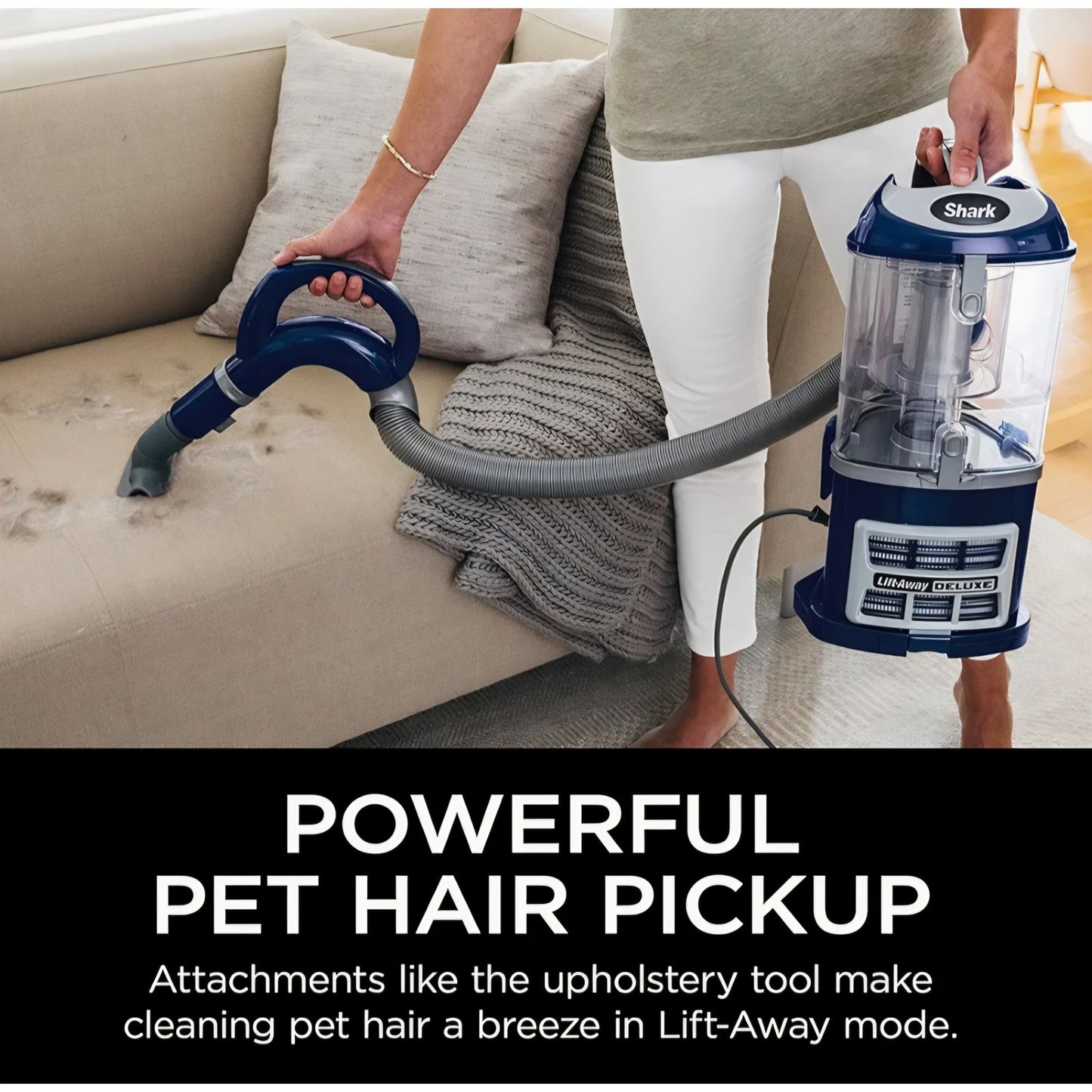 Shark Upright Vacuum, Navigator Lift-Away Deluxe with Large Dust Cup Capacity, HEPA Filter, Swivel