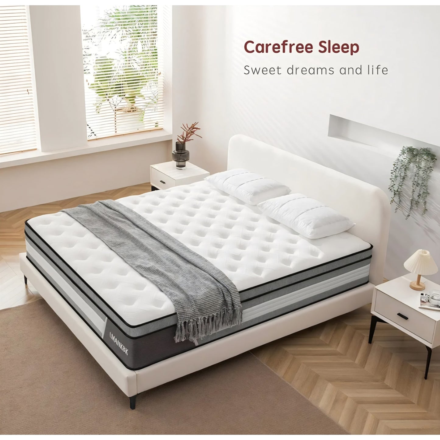 King Mattress,12 Inch King Size Mattress in a Box,Gel Memory Foam and Innerspring Hybrid Mattresses