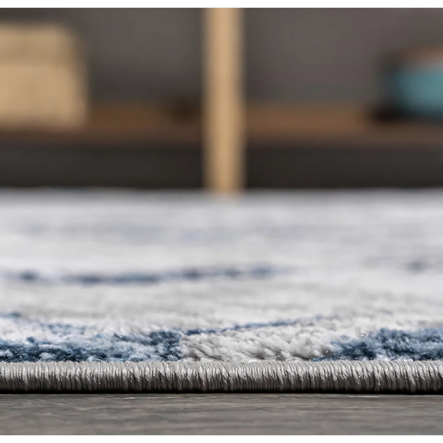 JONATHAN Y Slant Abstract Gray/Blue Indoor Area Rug 8X10 ft, Modern for Living Room, Bedroom,