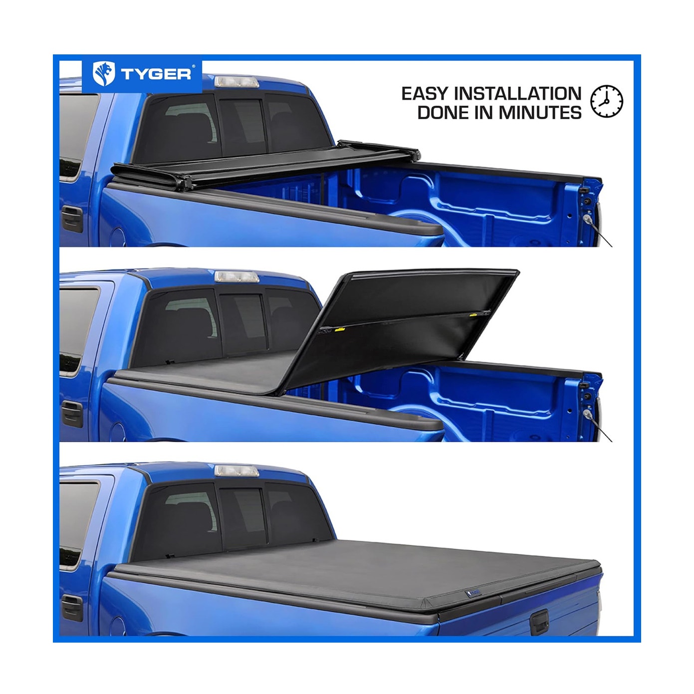 Tyger Auto T3 Soft Tri-fold Truck Bed Tonneau Cover Compatible with 2015-2025 Ford F-150 | 6.5' (79")