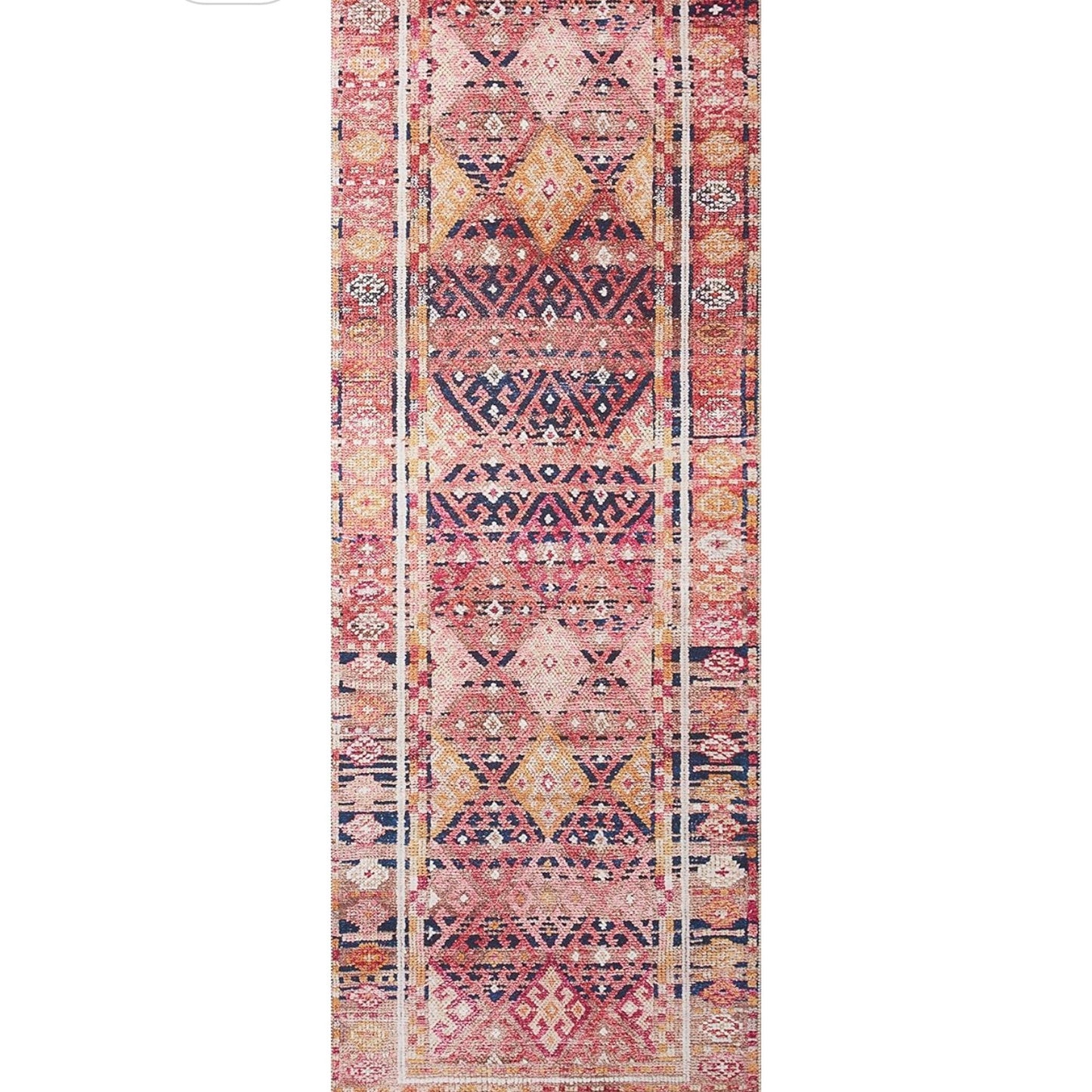 Loloi II Layla Collection, LAY-15 Magenta/Multi 7'-6" x 9'-6" .13" Thick