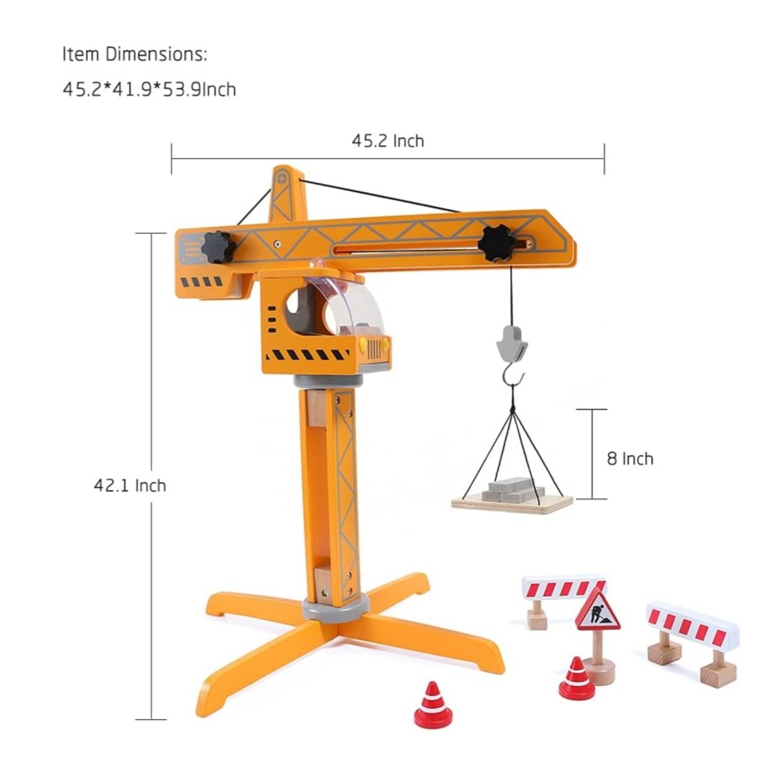 Hape Playscapes Crane Lift Playset| Construction Truck Vehicle Playset for Kids
