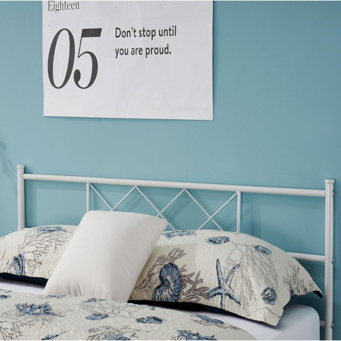 VECELO Queen Size Bed Frame with Headboard