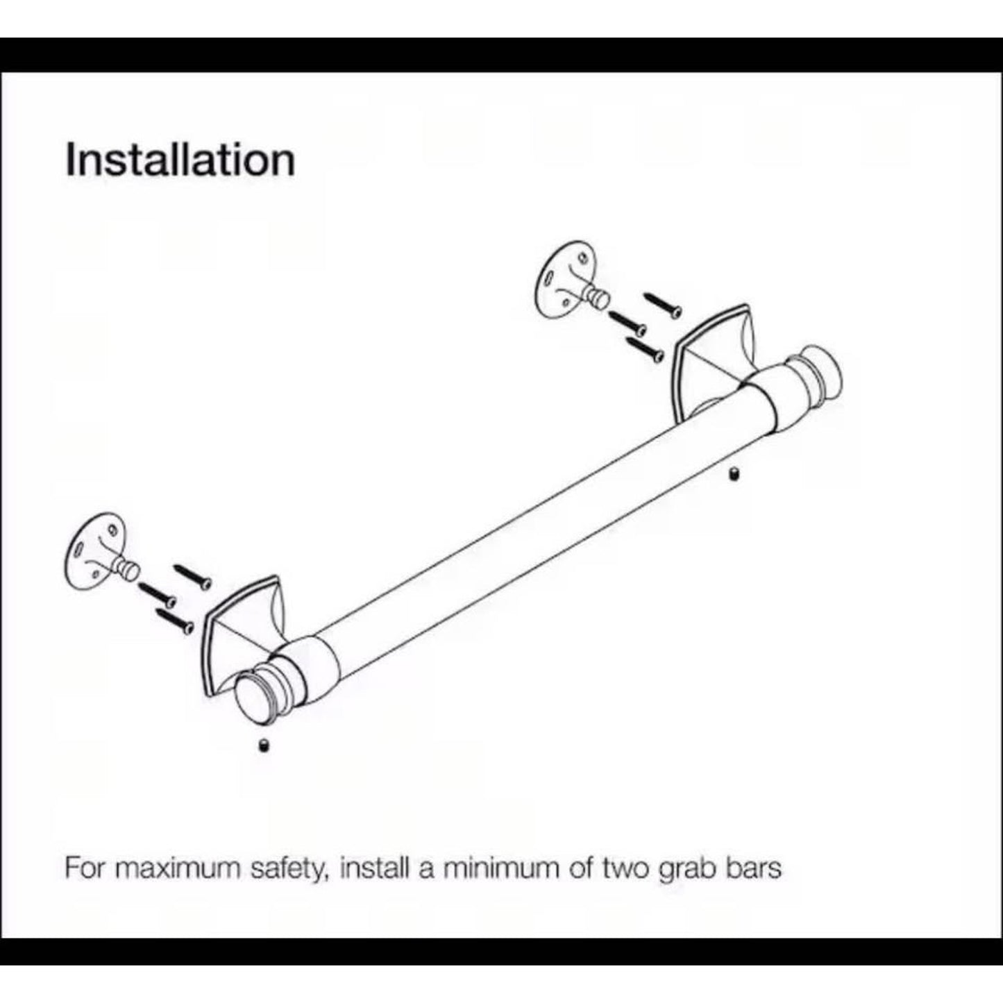 KOHLER Carmichael 16 in. Grab Bar in Oil-Rubbed Bronze