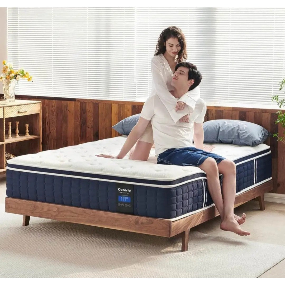 Coolvie California King Mattress 12 Inch, Medium Feel Cal King Mattress in a Box, Hybrid Individual