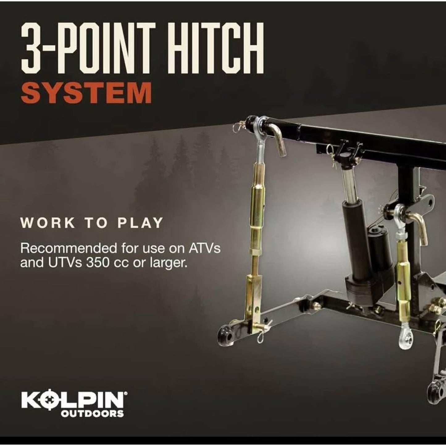Kolpin Heavy-Duty 3-Point Hitch System - WHS03HD,black (open box item)