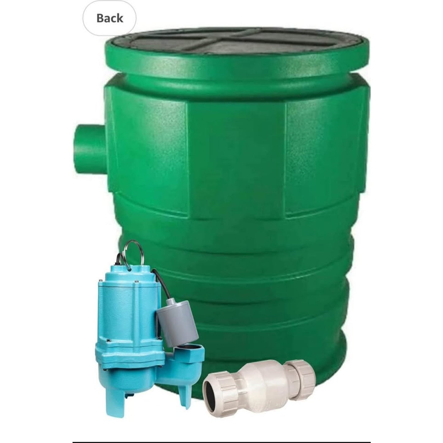Little giant WCR-9SS 115 Volt, 4/10 HP, 4800 GPH Sewage/Effluent/Wastewater Collection and Removal S