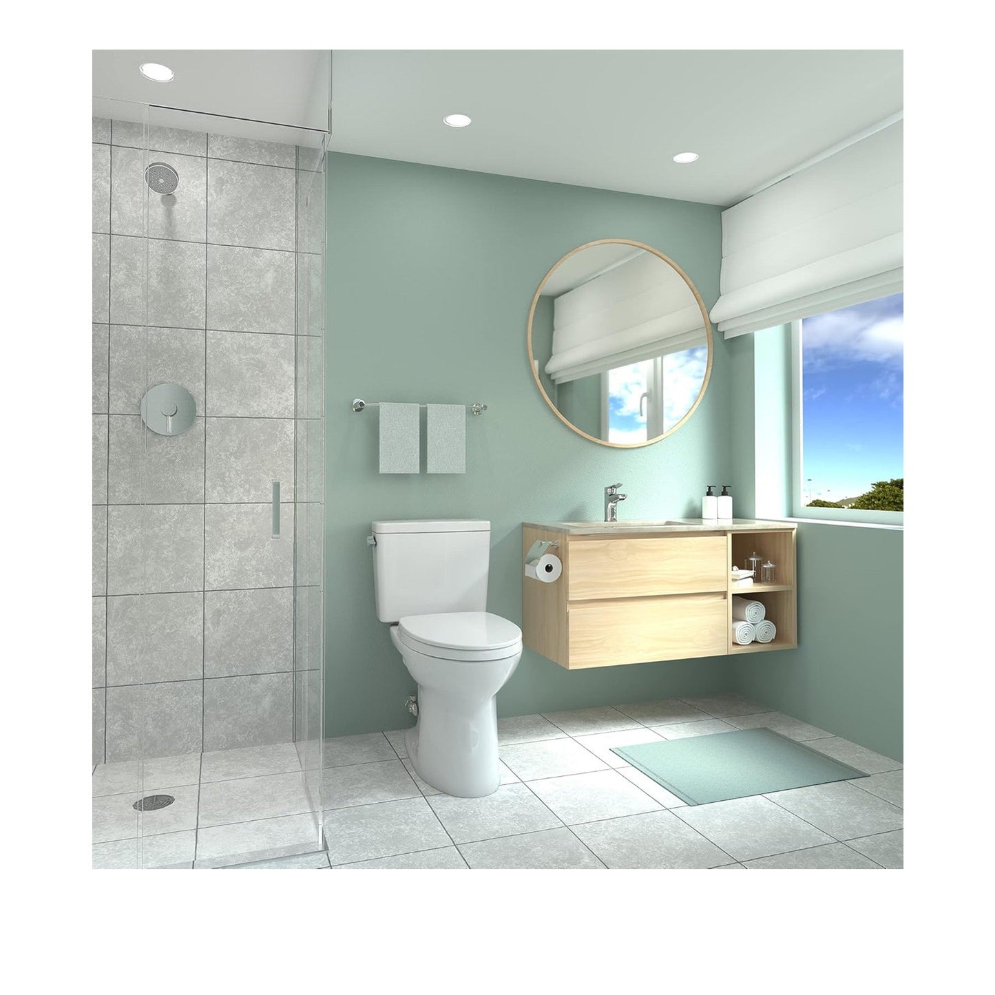 TOTO Drake Two-Piece Elongated 1.28 GPF Universal Height TORNADO FLUSH
