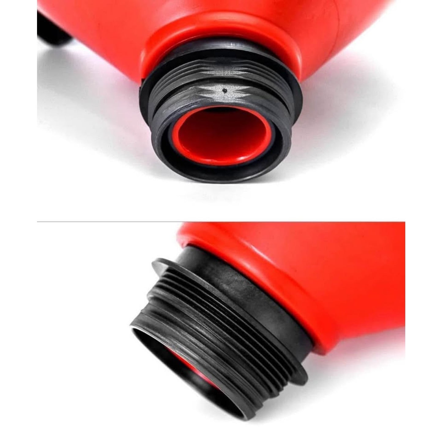 QWORK 4 Quart Lockable Drum Funnel with Removable Screen Filter, 2 Pack 2" BSP Adaptor Safety Plasti