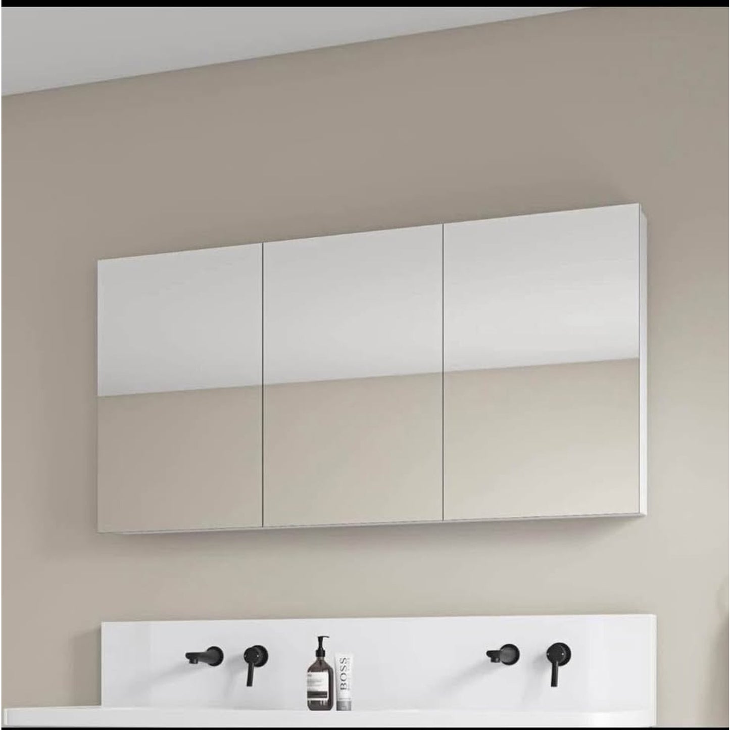 Medicine Cabinet Mirror, 60 * 36 Bathroom Mirror with Storage Recessed or Surface Wall Mounted Medic
