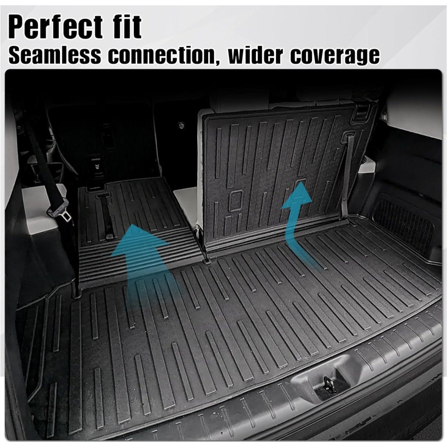 Cargo Mat with Backrest Mat 2-in-1 for 2024 2025 Toyota Grand Highlander Car Mat Accessories,