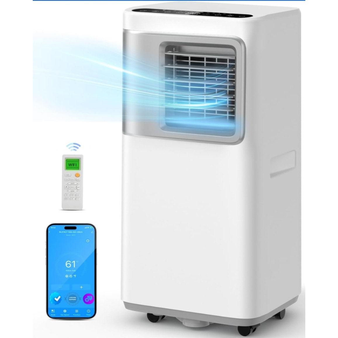 Portable Air Conditioners 16,000 Btu AC Unit 5 in 1 Wifi Smart Air Conditioner with APP