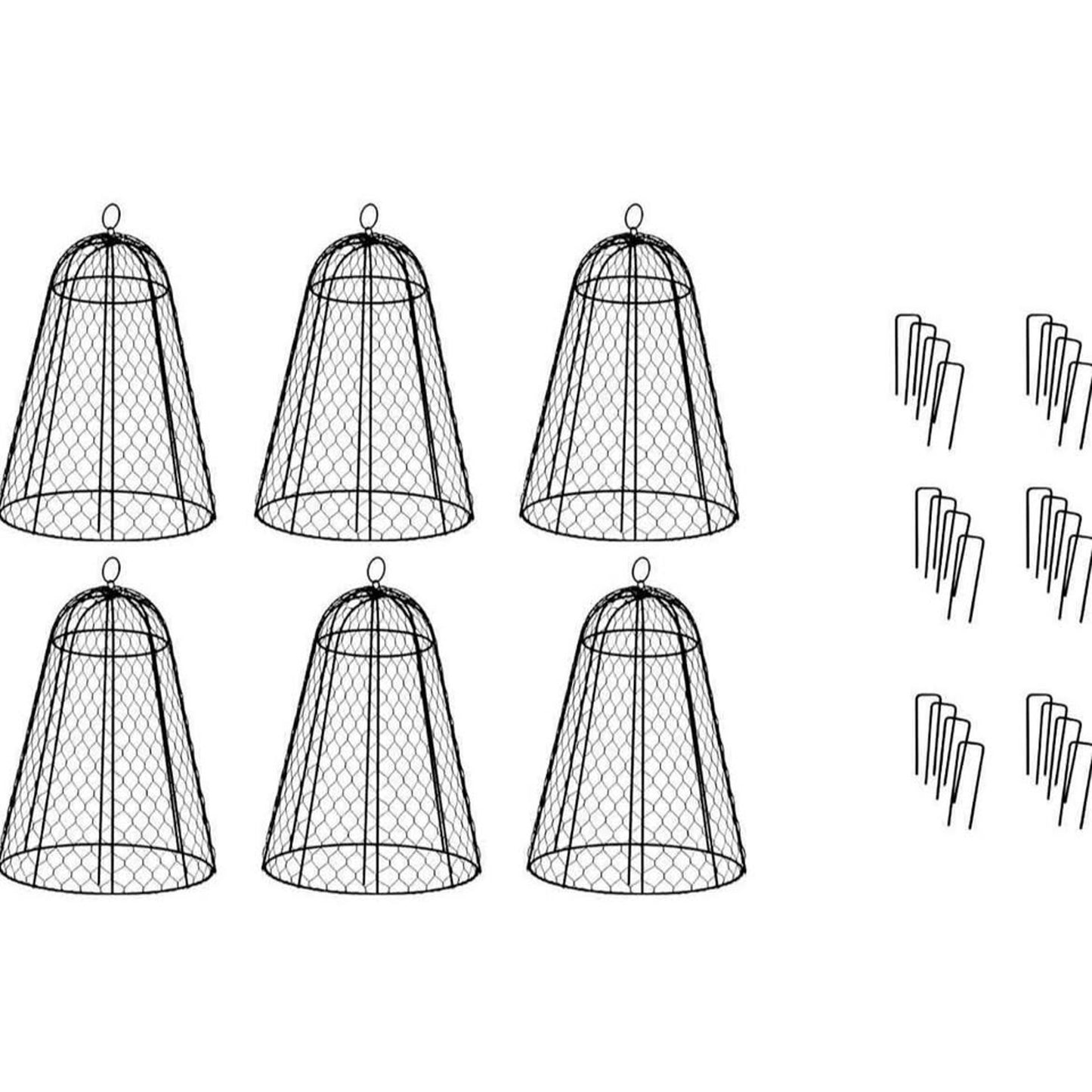 Garden Cloches for Plants Set of 6 | Chicken Wire Cloche | Heavy Duty Metal Plant Protection Cage Ru