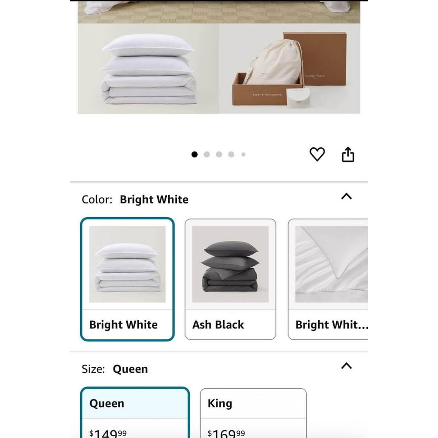 Double Stitch Cotton Tencel Duvet Cover - Queen Size Comforter Cover, Luxury & Soft Eucalyptus Lyoce