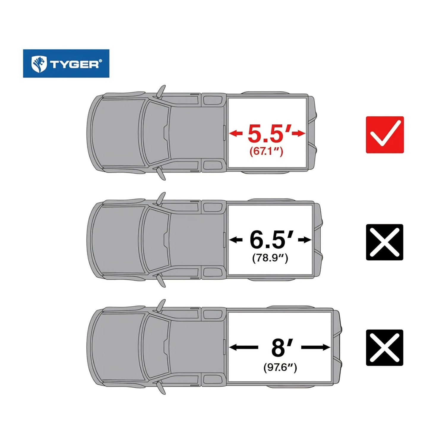 Tyger Auto T1 Soft Roll-up Truck Bed Tonneau Cover Compatible with 2021-2025 Ford F-150; Lightning